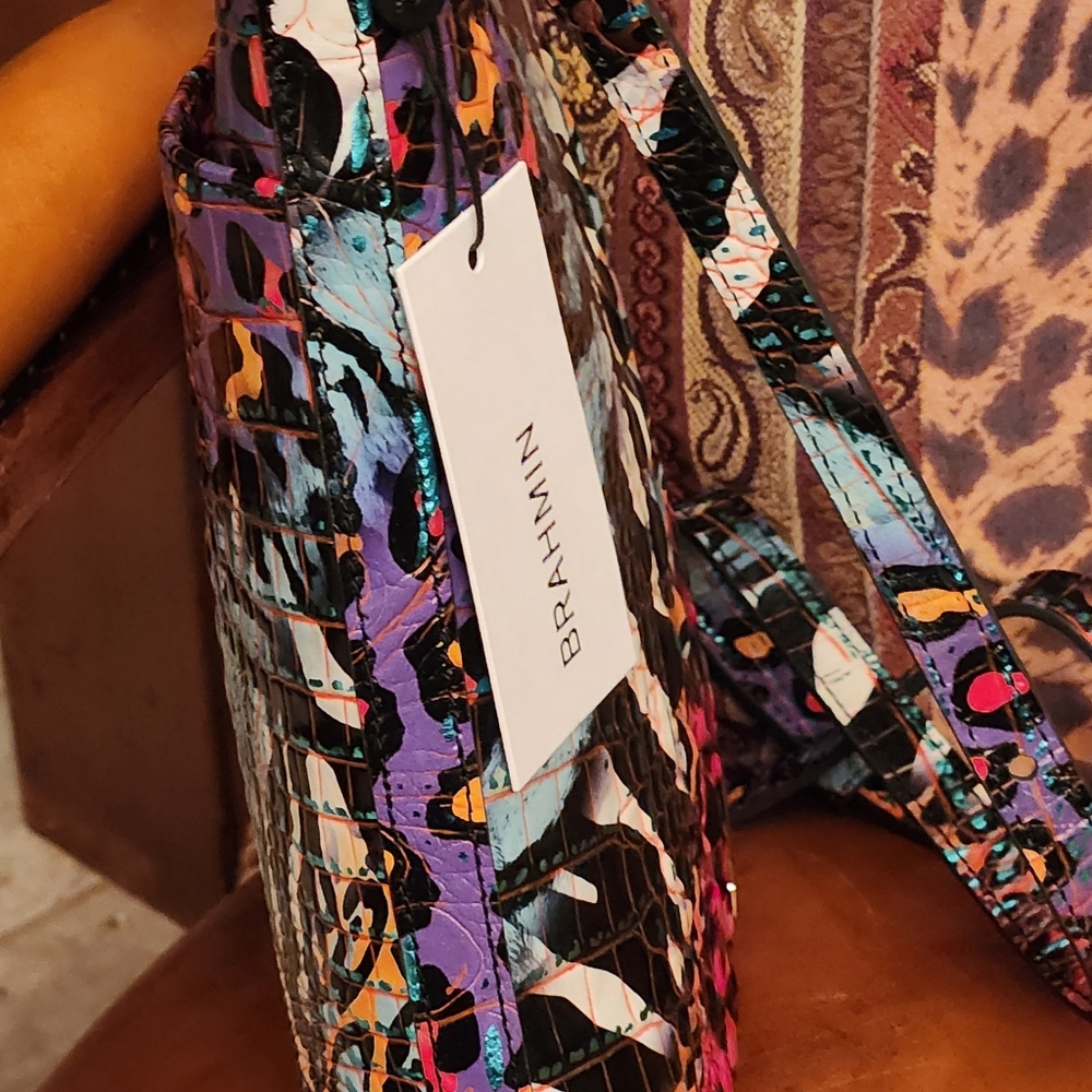 Bright/Colorful Brahmin Katie Stampede Melbourne Crossbody.  NWT - Picture 3 of 3
